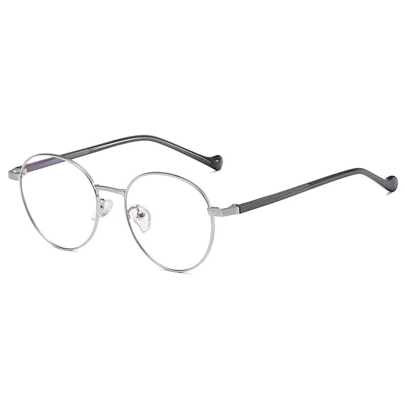 Handoer Unisex Full Rim Round Square Alloy Acetate Eyeglasses 1903
