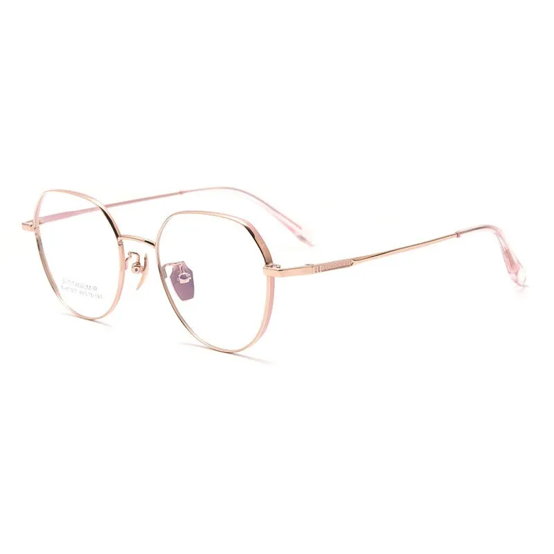 Handoer Unisex Full Rim Round Square Titanium Eyeglasses Bv87007