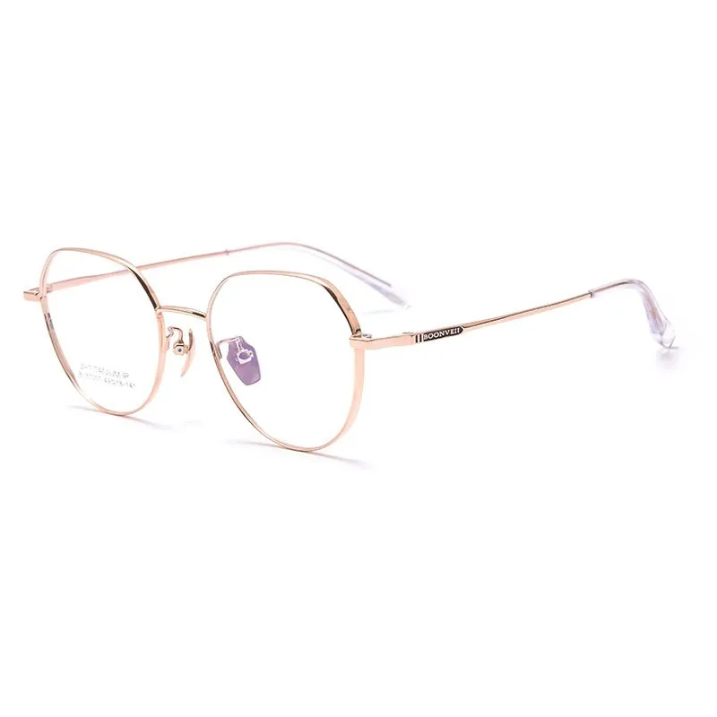 Handoer Unisex Full Rim Round Square Titanium Eyeglasses Bv87007
