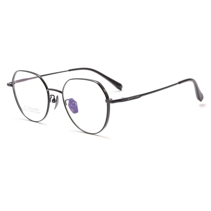 Handoer Unisex Full Rim Round Square Titanium Eyeglasses Bv87007