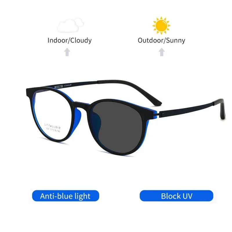 Handoer Unisex Full Rim Square Tr 90 Titanium Hyperopic Photochromic  175 To  325 Reading Glasses 23091