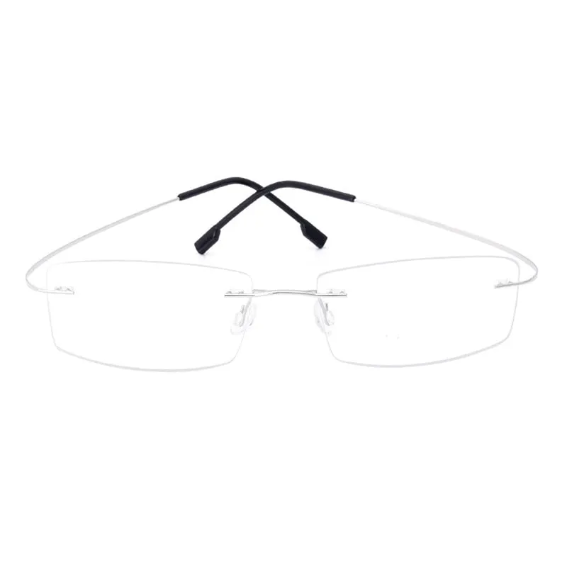 Handoer Unisex Rimless Customized Shaped Lenses Titanium Eyeglasses J0860
