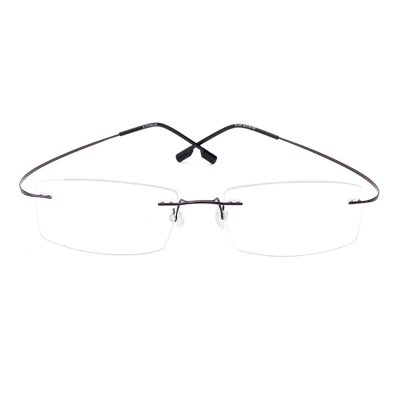 Handoer Unisex Rimless Customized Shaped Lenses Titanium Eyeglasses J0860