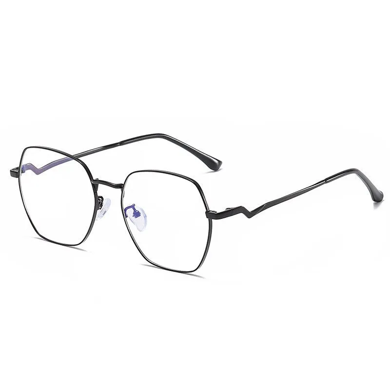 Handoer Women's Full Rim Irregular Polygon Alloy Tr 90 Eyeglasses 1910