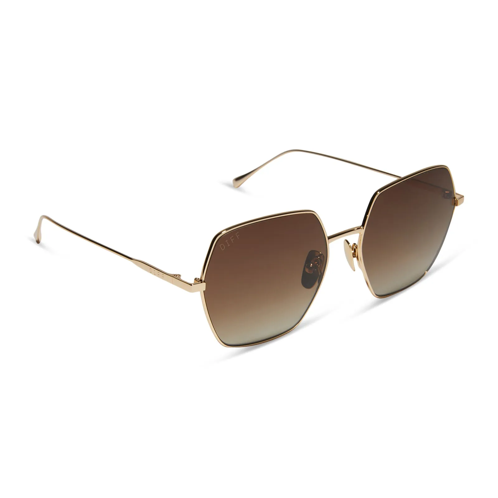 HARLOWE - GOLD   BROWN GRADIENT   POLARIZED SUNGLASSES