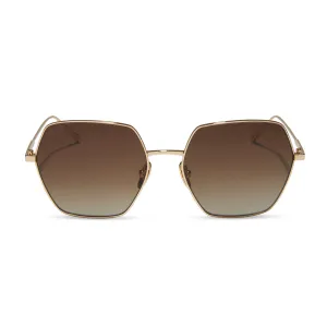 HARLOWE - GOLD   BROWN GRADIENT   POLARIZED SUNGLASSES