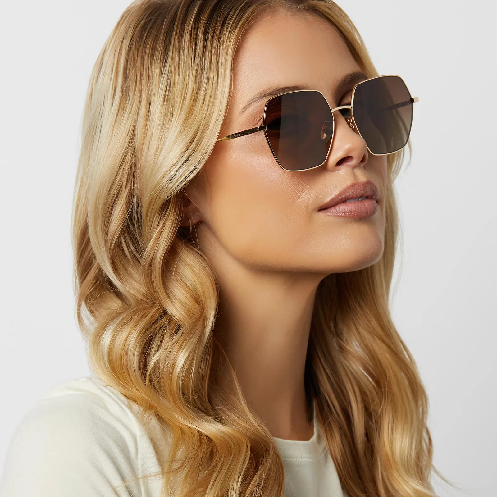 HARLOWE - GOLD   BROWN GRADIENT   POLARIZED SUNGLASSES