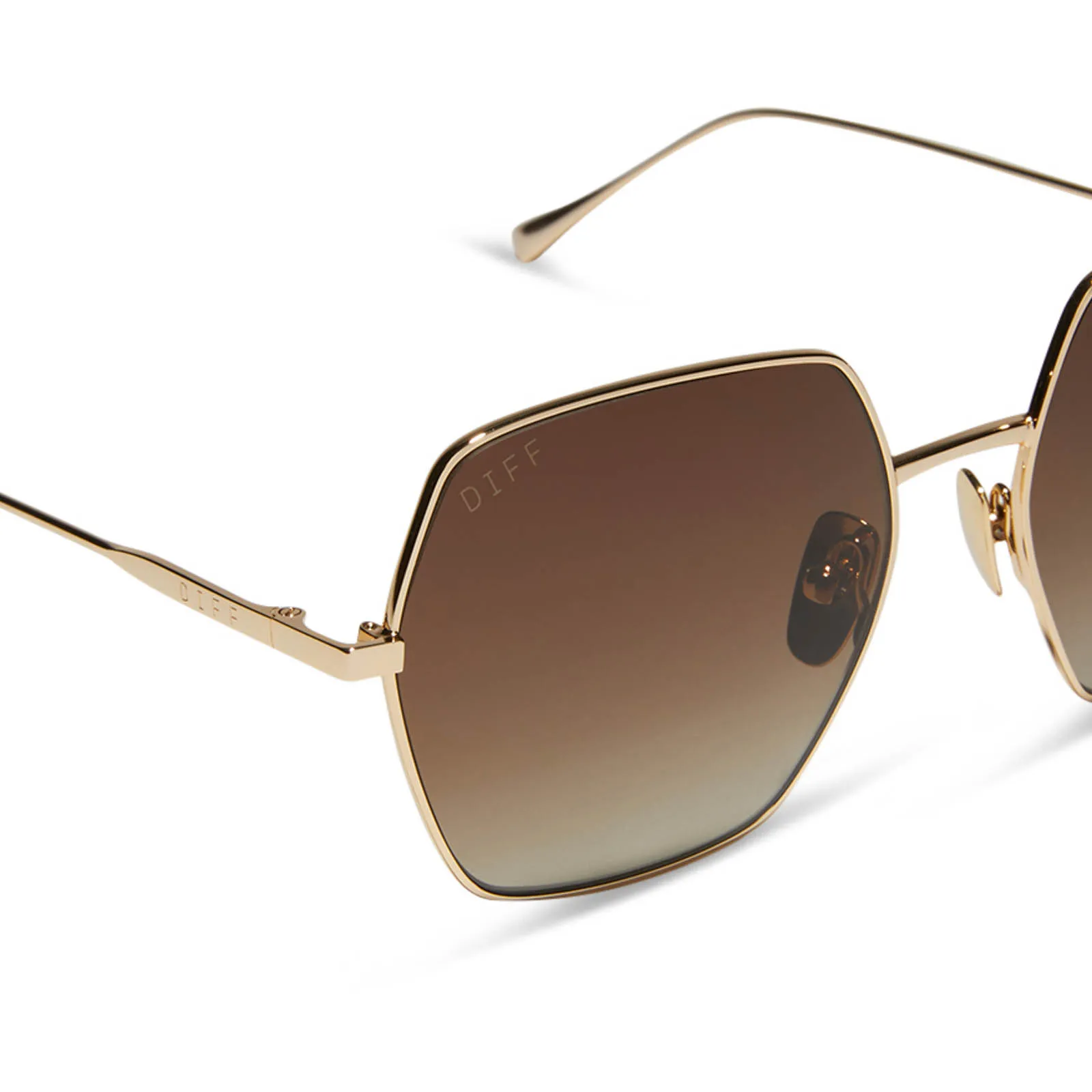 HARLOWE - GOLD   BROWN GRADIENT   POLARIZED SUNGLASSES