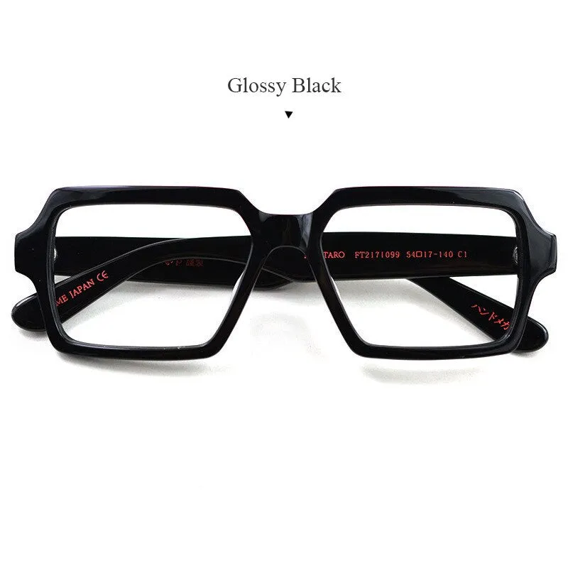 Hdcrafter Men's Full Rim Oversized Square Acetate Frame Eyeglasses Ft2171099
