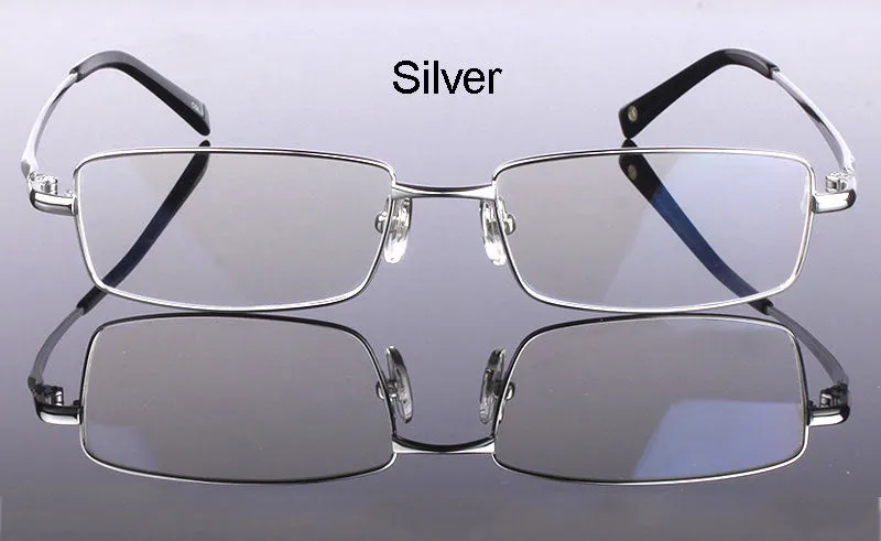 Hdcrafter Men's Full Rim Rectangle Titanium Frame Eyeglasses 9867