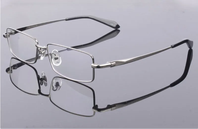 Hdcrafter Men's Full Rim Rectangle Titanium Frame Eyeglasses 9867