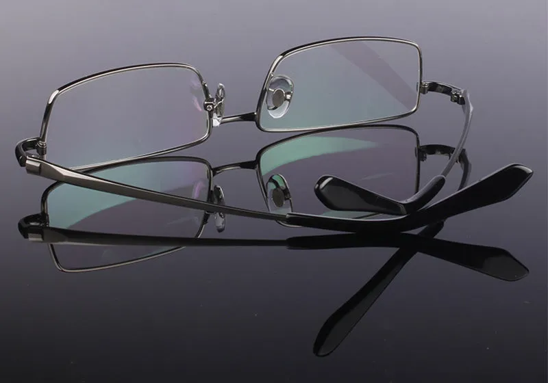 Hdcrafter Men's Full Rim Rectangle Titanium Frame Eyeglasses 9867