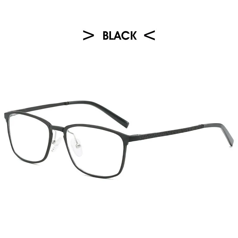 Hdcrafter Men's Full Rim Square Alloy Frame Eyeglasses P6266