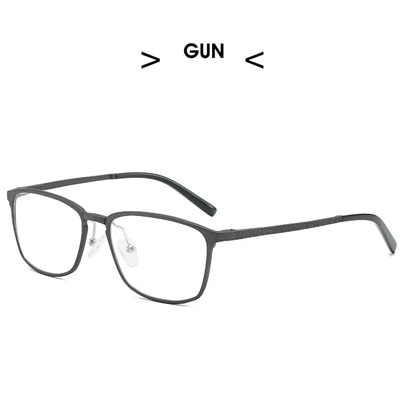 Hdcrafter Men's Full Rim Square Alloy Frame Eyeglasses P6266