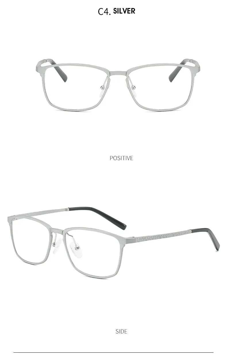 Hdcrafter Men's Full Rim Square Alloy Frame Eyeglasses P6266