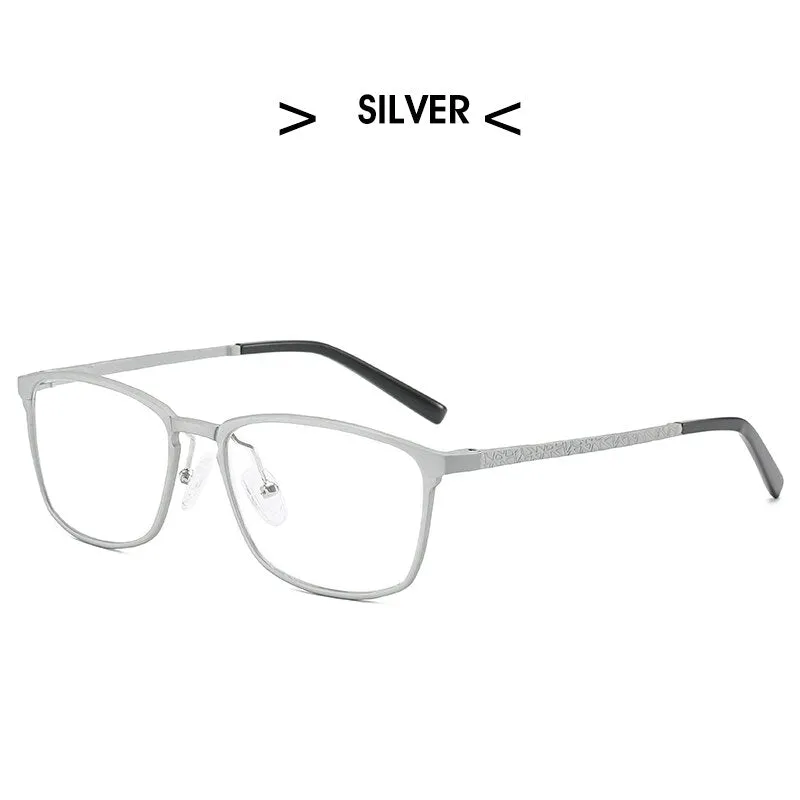 Hdcrafter Men's Full Rim Square Alloy Frame Eyeglasses P6266