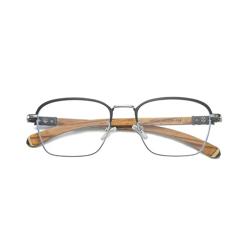 Hdcrafter Men's Full Rim Square Titanium Eyeglasses K0035