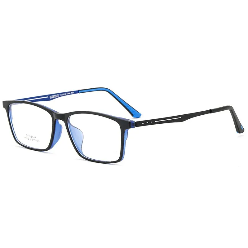 Hdcrafter Men's Full Rim Square Titanium Frame Eyeglasses Y2012