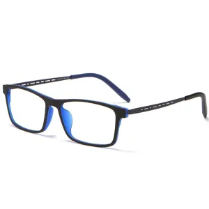 Hdcrafter Men's Full Rim Square TR 90 Titanium Frame Eyeglass 8822t