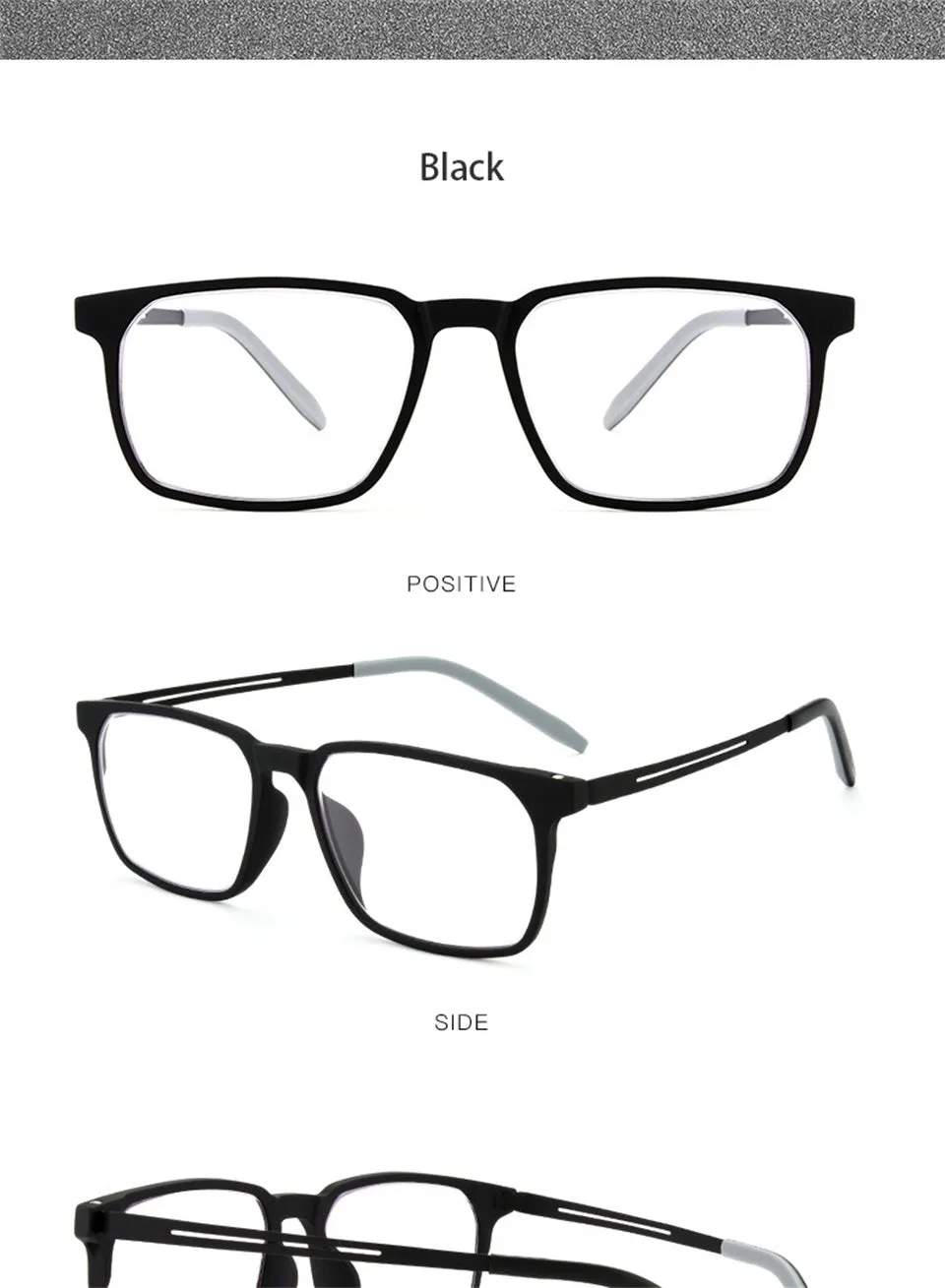 Hdcrafter Men's Full Rim Square Tr 90 Titanium Frame Eyeglasses 1601