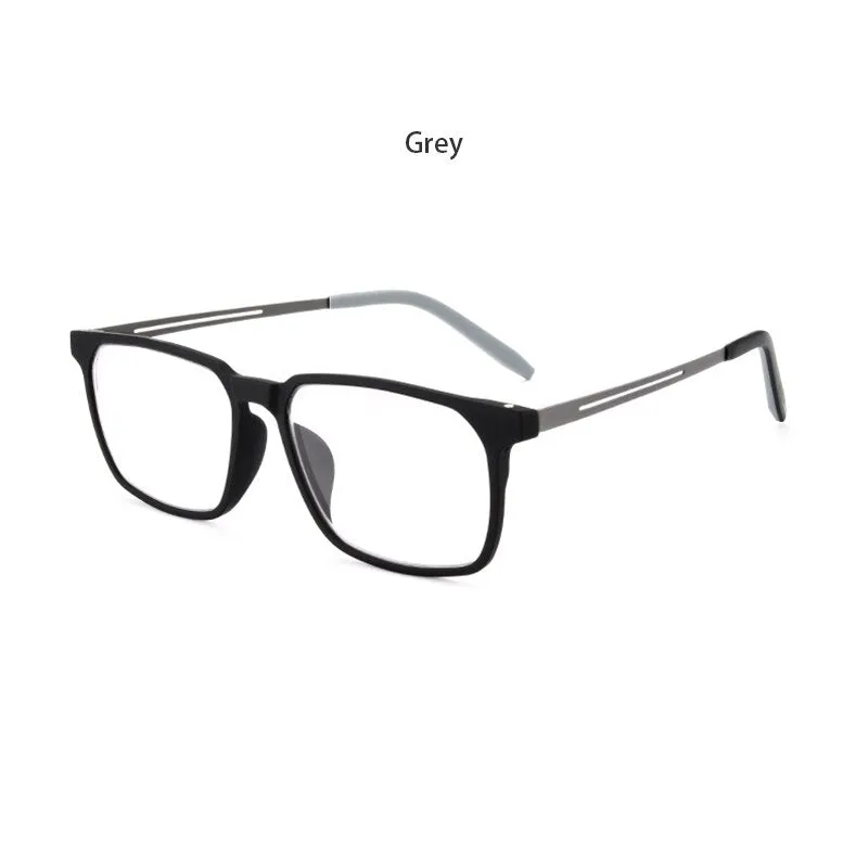 Hdcrafter Men's Full Rim Square Tr 90 Titanium Frame Eyeglasses 1601