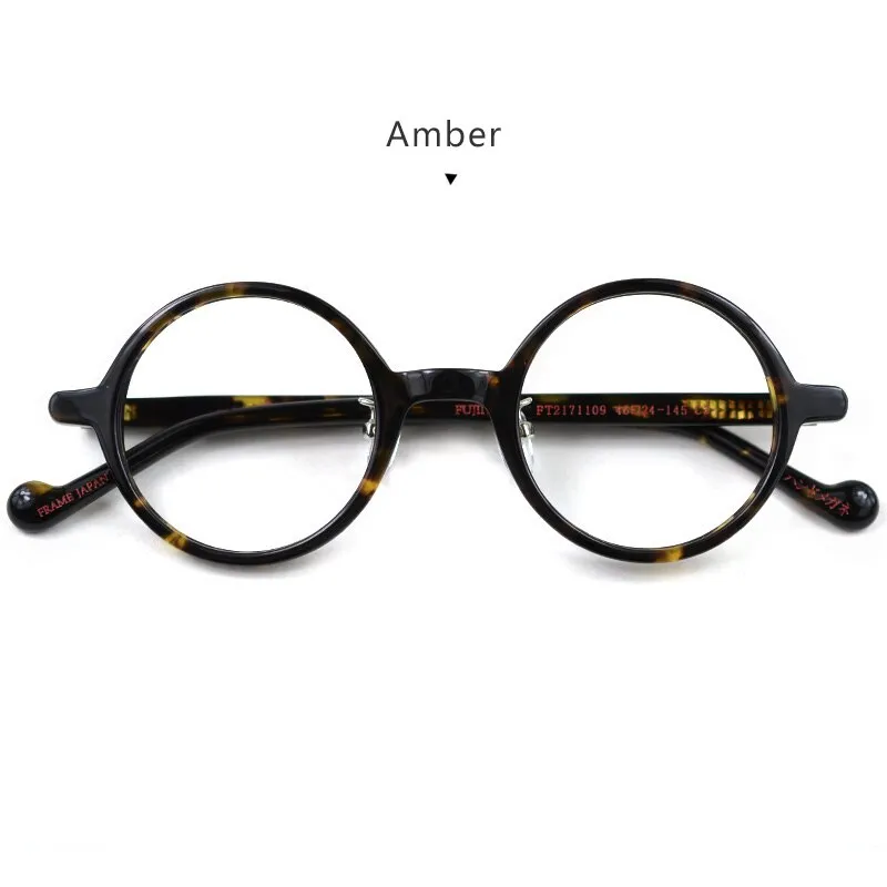 Hdcrafter Unisex Full Rim Round Acetate Eyeglasses Pt2171109