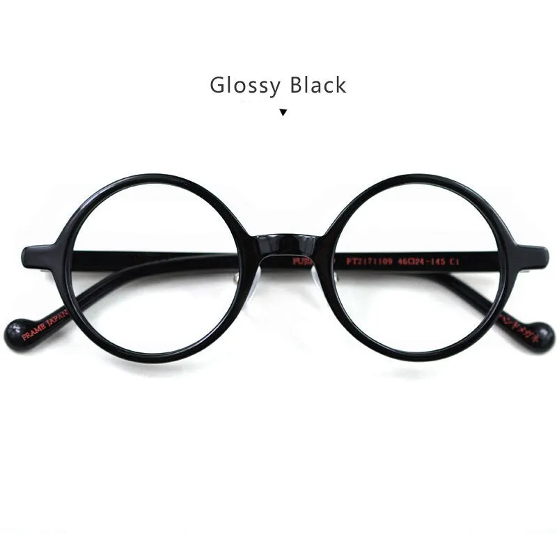 Hdcrafter Unisex Full Rim Round Acetate Eyeglasses Pt2171109