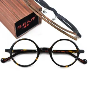 Hdcrafter Unisex Full Rim Round Acetate Eyeglasses Pt2171109