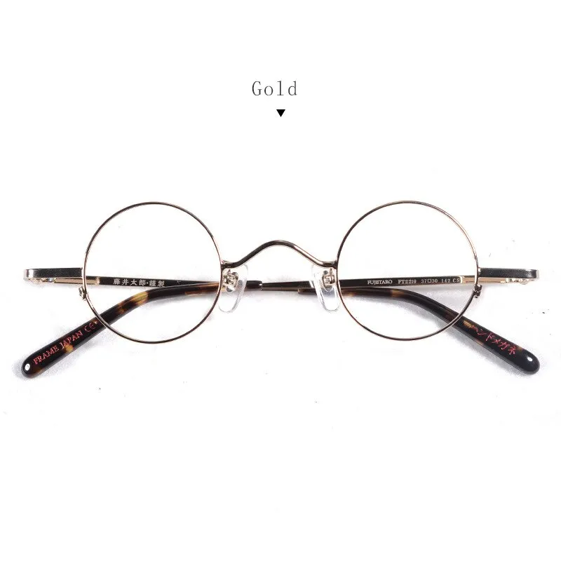 Hdcrafter Unisex Full Rim Round Titanium Alloy Eyeglasses Ft2219
