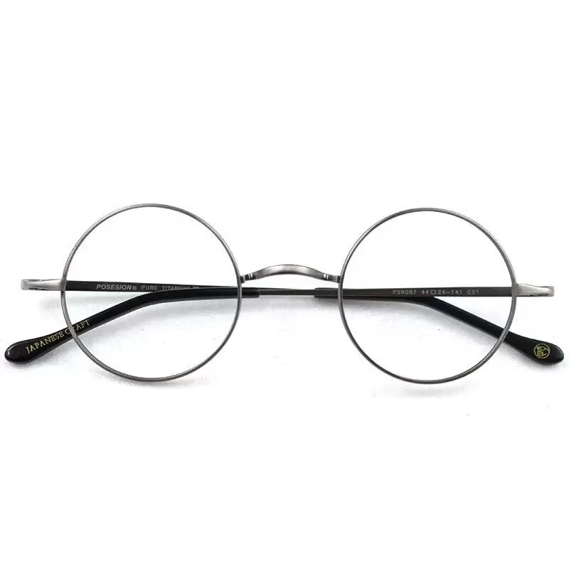 Hdcrafter Unisex Full Rim Round Titanium Eyeglasses