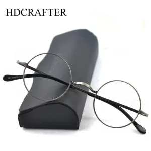 Hdcrafter Unisex Full Rim Round Titanium Eyeglasses