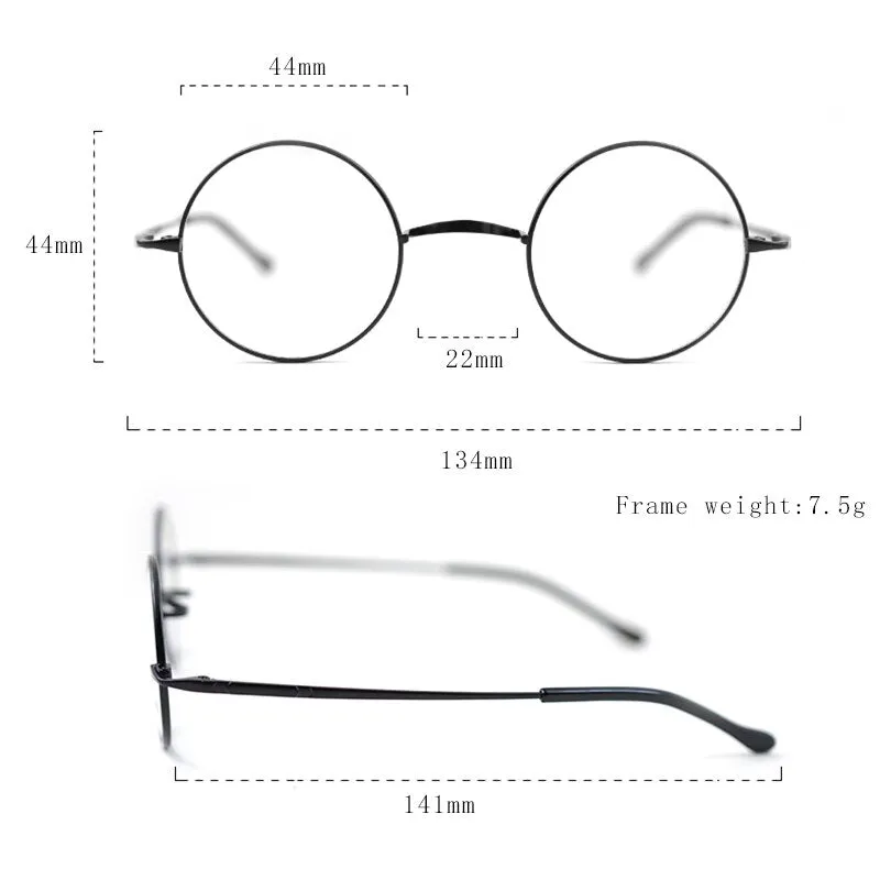 Hdcrafter Unisex Full Rim Round Titanium Eyeglasses