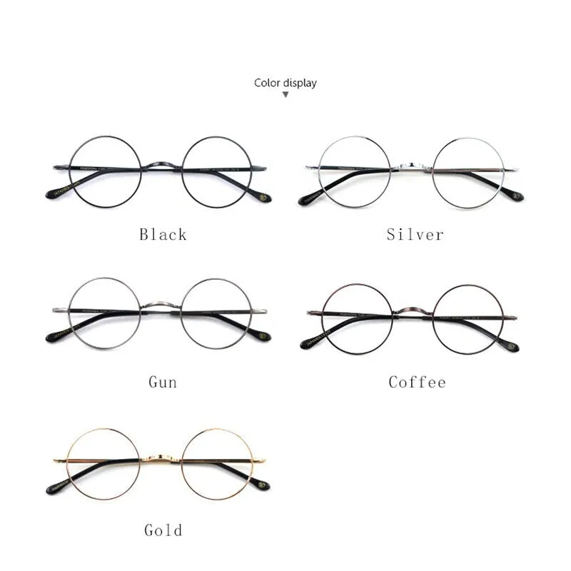 Hdcrafter Unisex Full Rim Round Titanium Eyeglasses