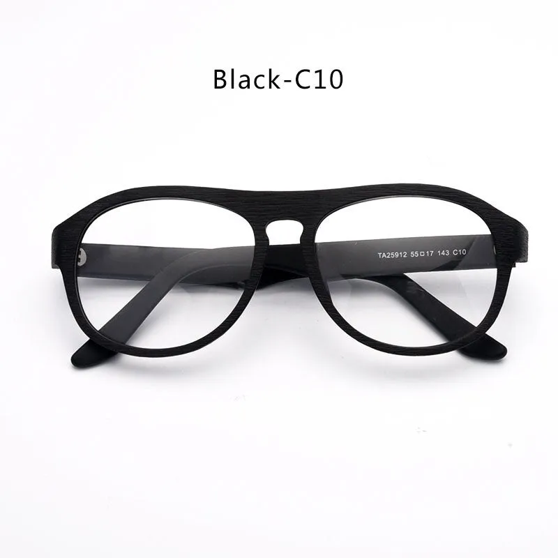 Hdcrafter Unisex Full Rim Square Bamboo Wood Eyeglasses Ta25912