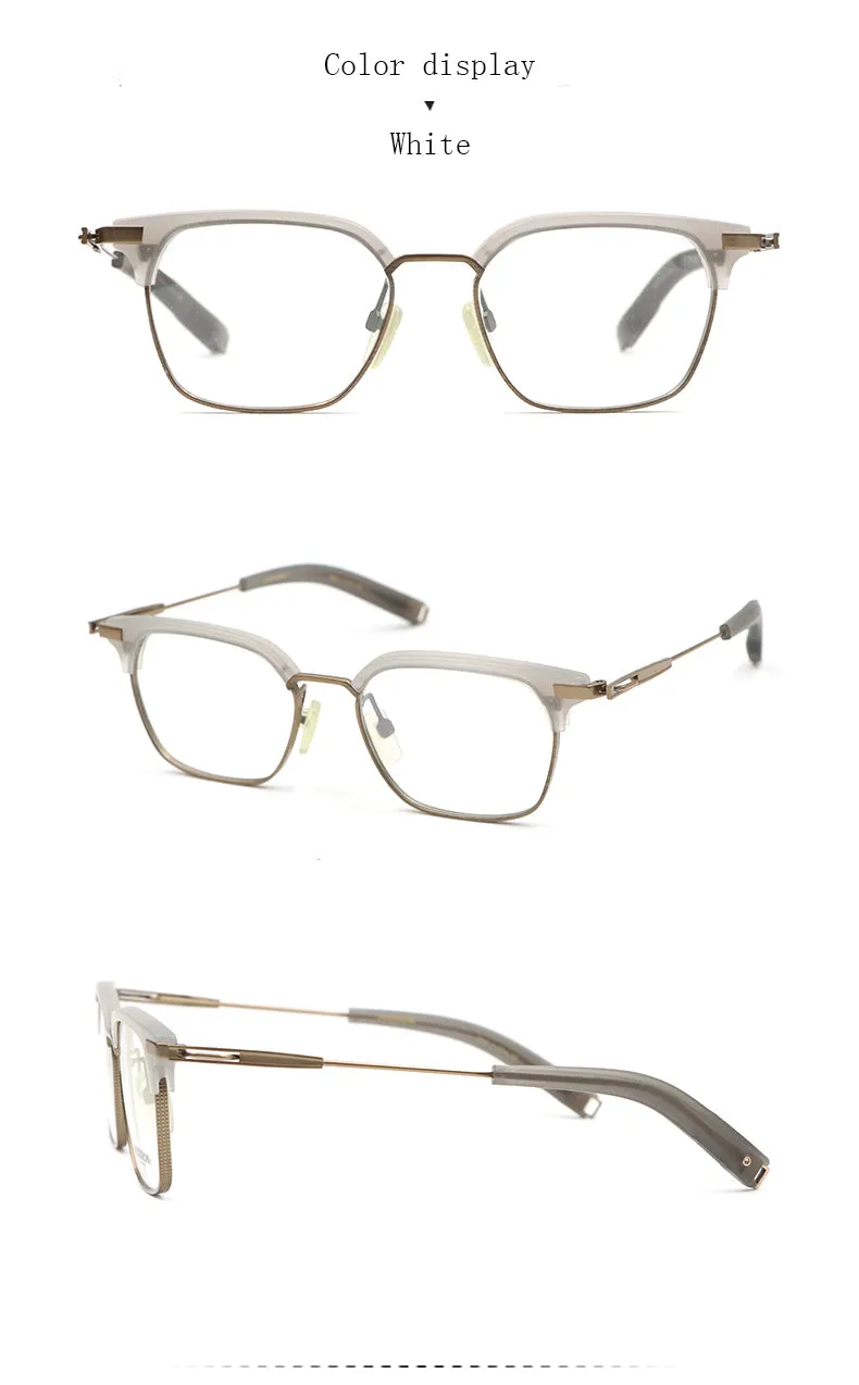 Hdcrafter Unisex Full Rim Square Titanium Frame Eyeglasses Ps7399