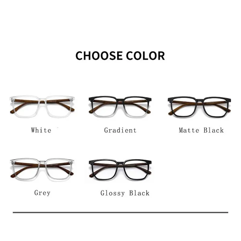 Hdcrafter Unisex Full Rim Square Tr 90 Acetate Eyeglasses 752323