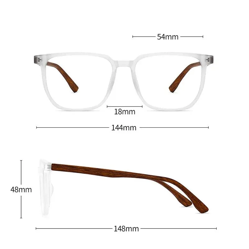 Hdcrafter Unisex Full Rim Square Tr 90 Acetate Eyeglasses 752323