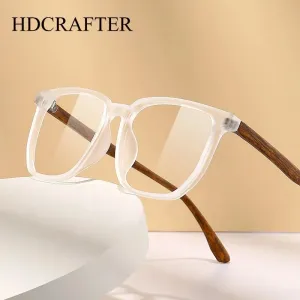 Hdcrafter Unisex Full Rim Square Tr 90 Acetate Eyeglasses 752323