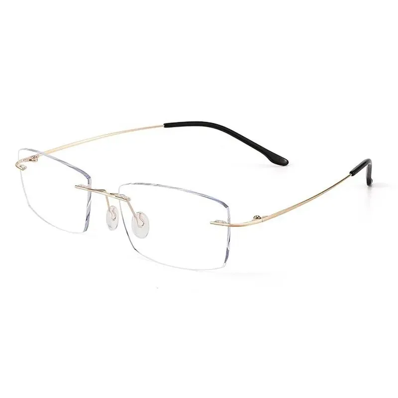 Hdcrafter Unisex Rimless Square Titanium Eyeglasses S8161