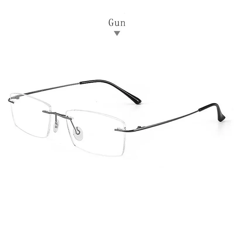 Hdcrafter Unisex Rimless Square Titanium Eyeglasses S8161