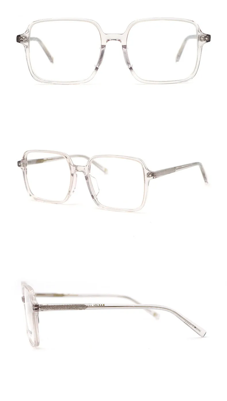 Hdcrafter Women's Full Rim Oversized Square Acetate Frame Eyeglasses Ps9105