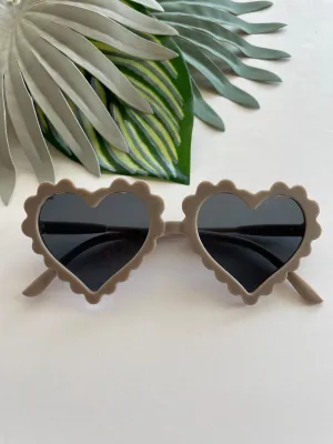 Heart Sunglasses - Coffee