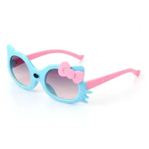 Hello Kitty Portable Sunglasses Cute Anime for kids - Light blue and Pink