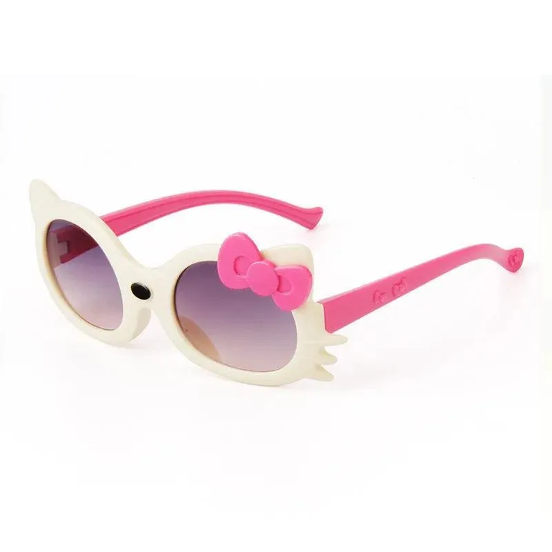 Hello Kitty Portable Sunglasses Cute Anime for kids - pink and white