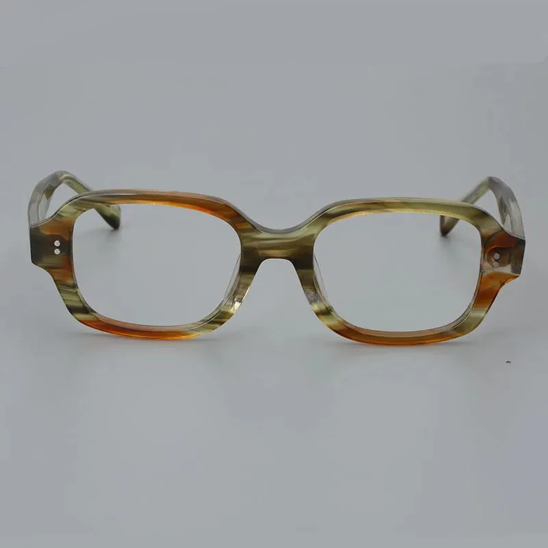Hewei Unisex Full Rim Rectangle Acetate Eyeglasses 0026