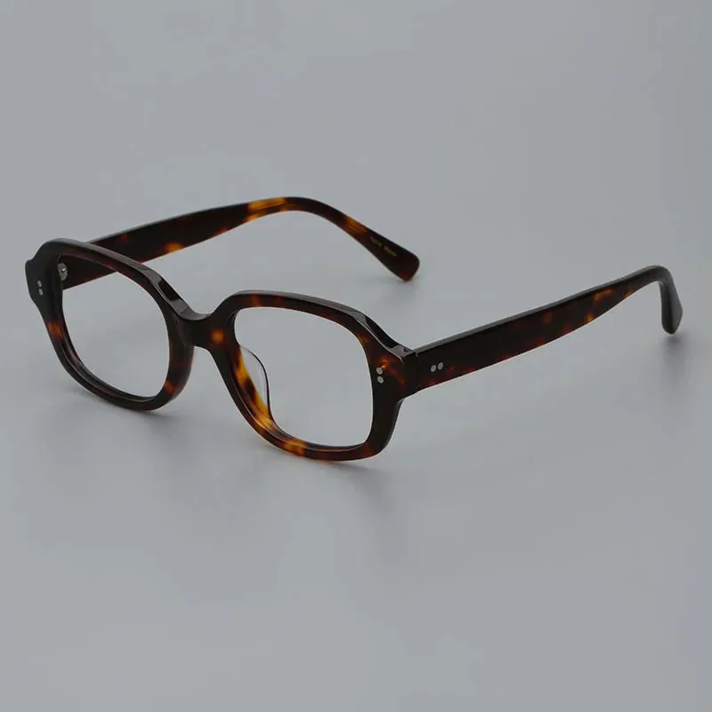 Hewei Unisex Full Rim Rectangle Acetate Eyeglasses 0026