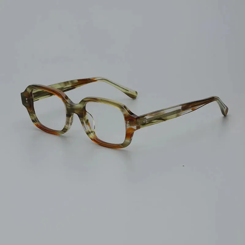 Hewei Unisex Full Rim Rectangle Acetate Eyeglasses 0026