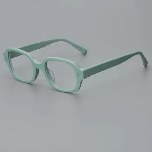 Hewei Unisex Full Rim Rectangle Acetate Eyeglasses 0026