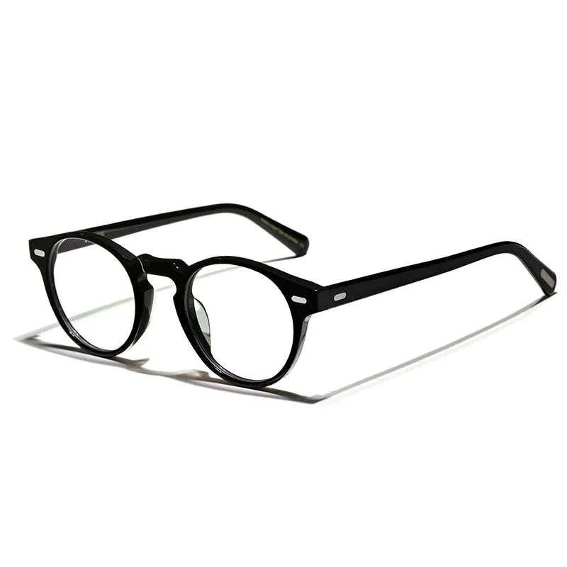 Hewei Unisex Full Rim Round Acetate Eyeglasses 0005