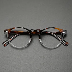 Hewei Unisex Full Rim Round Acetate Eyeglasses 0005